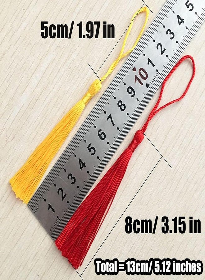 Mluffy Soft Craft Handmade DIY 75 Pcs 38 Colors Tassels for Bookmark Key Chain Earring Jewelry Making, Souvenir, Sewing, Gift Tag (Multicolor) (Pack of 75) - Image 2